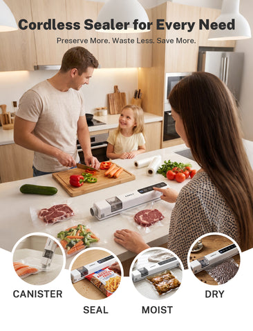 S7 Pro Handheld Vacuum Sealer with 30-Piece Starter Kit
